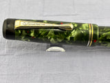 Tibaldi Giti ( imprint on the clip ) Green Celluloid - Rare Fountain Pen !