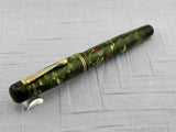 Tibaldi Giti ( imprint on the clip ) Green Celluloid - Rare Fountain Pen !