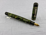 Tibaldi Giti ( imprint on the clip ) Green Celluloid - Rare Fountain Pen !