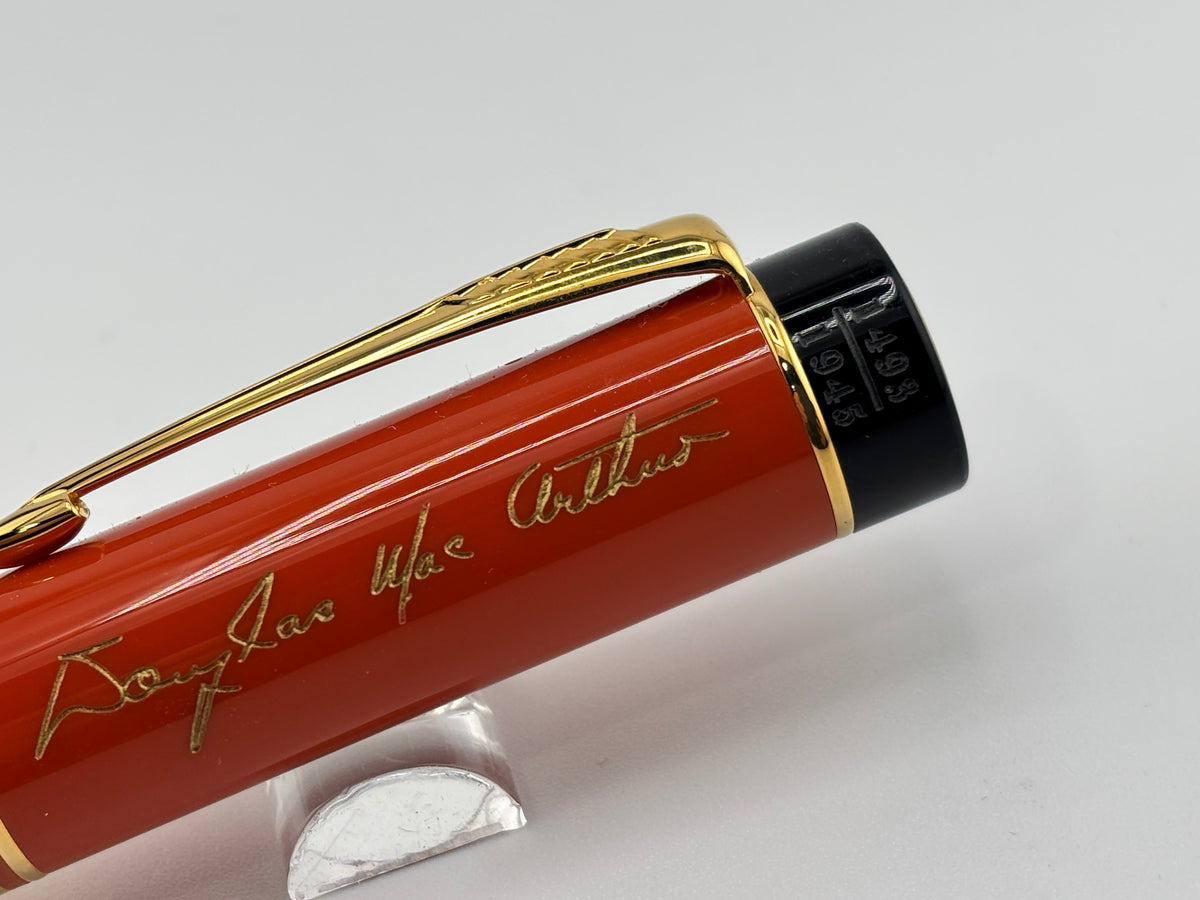 Parker Duofold Centennial (Largest Size) Douglas MacArthur/World War II Commemorative Limited Edition Fountain Pen - Medium 18kt Gold Nib