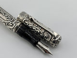 Aurora Benvenuto Cellini Sterling Silver Limited Edition Fountain Pen - Medium 18kt Gold Nib