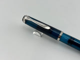 Pelikan M205 Aquamarine 2016 Special Edition Transparent Fountain Pen + Edelstein Aquamarine Ink - Fine Stainless Steel Nib