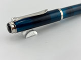 Pelikan M205 Aquamarine 2016 Special Edition Transparent Fountain Pen + Edelstein Aquamarine Ink - Fine Stainless Steel Nib