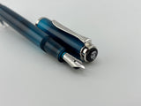 Pelikan M205 Aquamarine 2016 Special Edition Transparent Fountain Pen + Edelstein Aquamarine Ink - Fine Stainless Steel Nib