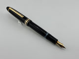 Montblanc Meisterstuck Black Resin #146 LeGrand Fountain Pen - Semi-Flex Medium 14kt Gold Nib