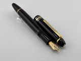 Montblanc Meisterstuck Black Resin #146 LeGrand Fountain Pen - Semi-Flex Medium 14kt Gold Nib