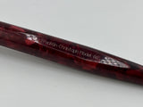 Franklin-Christoph Model 66 Septagonal Marbled Burgundy Fountain Pen  - Fine 14kt Gold  Nib