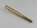 Sheaffer Full-Size Targa Gold-Plated Fluted Fountain Pen - Medium 14kt Gold Nib