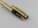Sheaffer Full-Size Targa Gold-Plated Fluted Fountain Pen - Medium 14kt Gold Nib