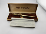 Sheaffer Full-Size Targa Gold-Plated Fluted Fountain Pen - Medium 14kt Gold Nib