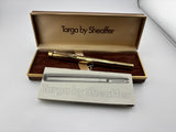 Sheaffer Full-Size Targa Gold-Plated Fluted Fountain Pen - Medium 14kt Gold Nib