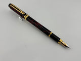 Waterman Man 200 Rhapsody Burgundy Marble Fountain Pen  - Broad/Stub 18kt Gold Nib