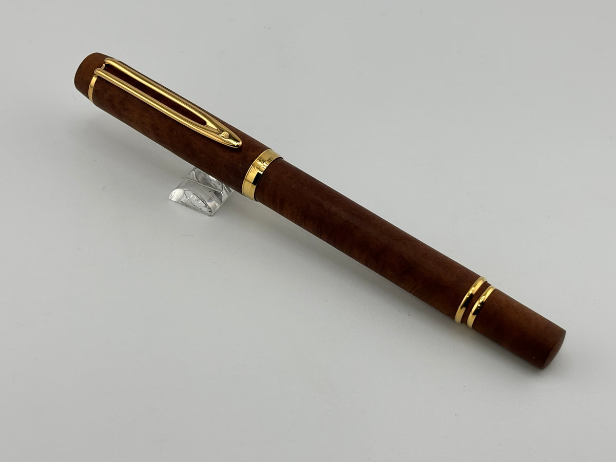Waterman Le Man 100 Briarwood Fontainbleu Fountain Pen - Medium 18kt Gold Nib