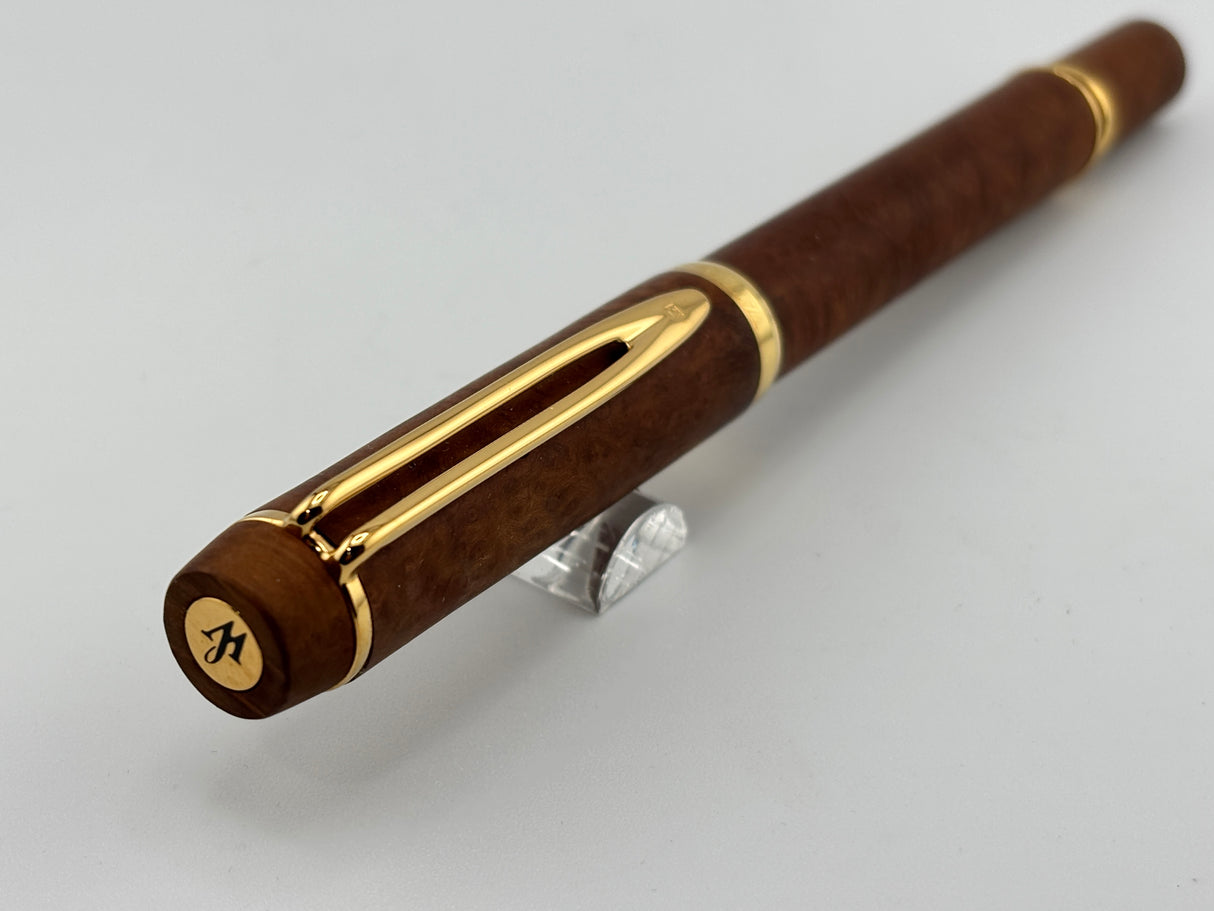 Waterman Le Man 100 Briarwood Fontainbleu Fountain Pen - Medium 18kt Gold Nib