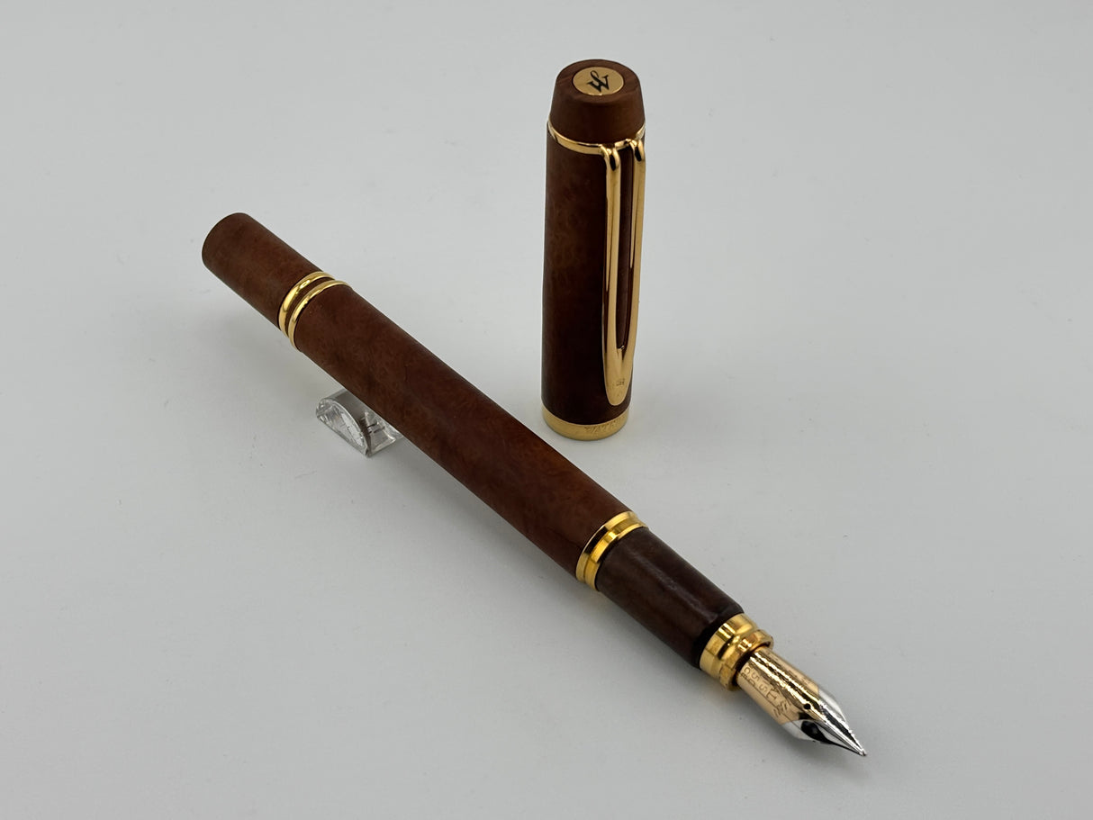 Waterman Le Man 100 Briarwood Fontainbleu Fountain Pen - Medium 18kt Gold Nib