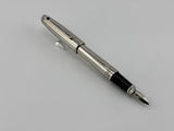 ST Dupont Orpheo Full Size Palladium Plated Fountain Pen - Medium 18kt Gold Nib