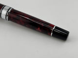 Aurora Optima  Marbled Burgundy Auroloide Fountain Pen -  Medium 14kt Gold Nib