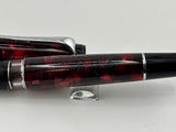 Aurora Optima  Marbled Burgundy Auroloide Fountain Pen -  Medium 14kt Gold Nib