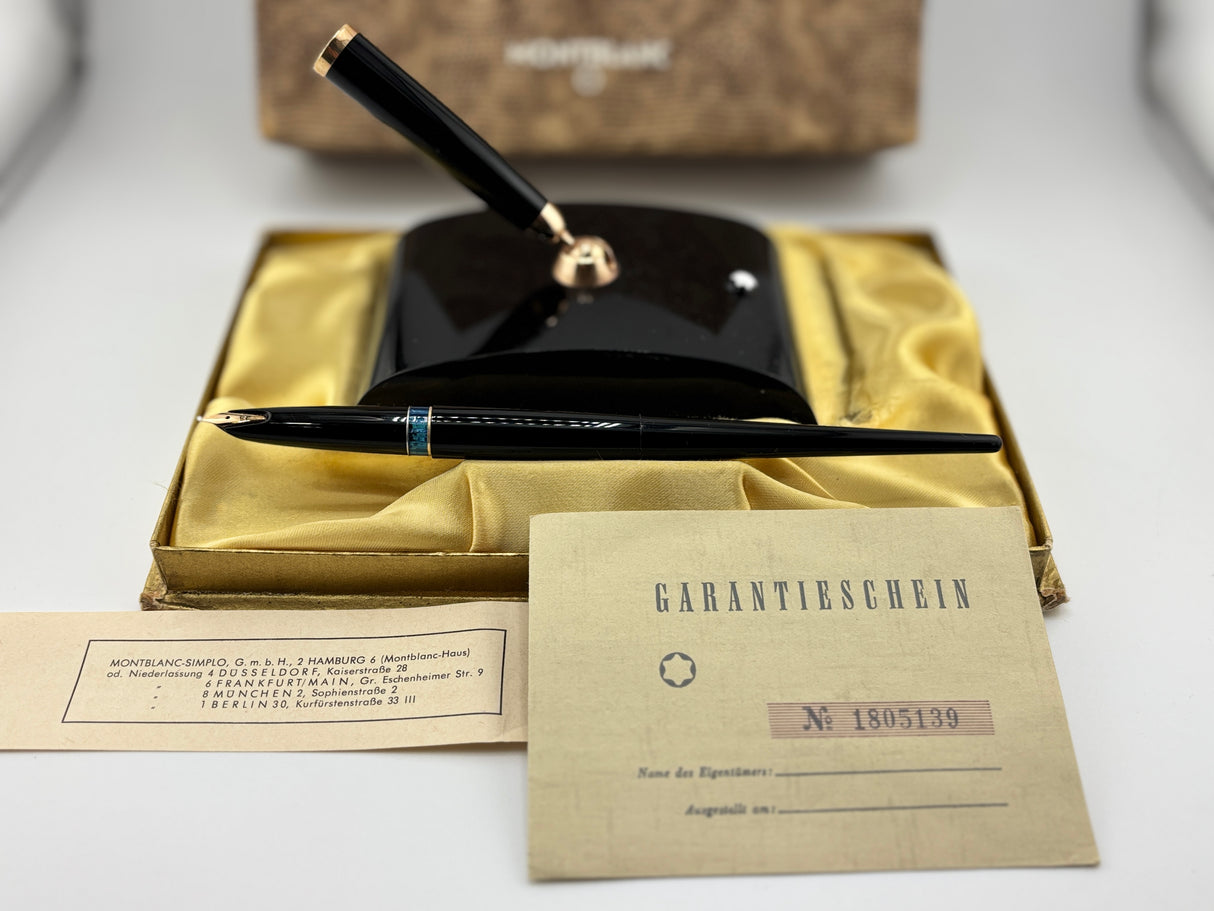 Montblanc Desk Pen Black  complete box and paper - Wonderful !!
