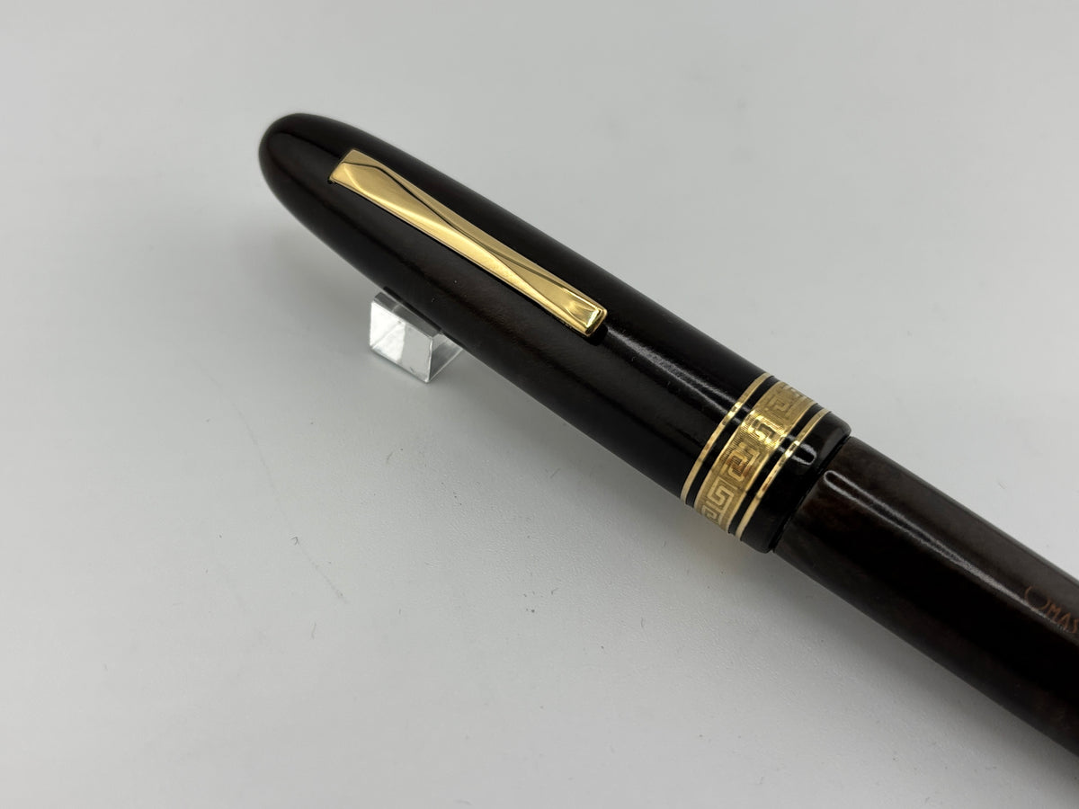OMAS Largest Size Ogiva AM87 Olive Brown Briarwood Fountain Pen - Medium 18kt Gold Nib