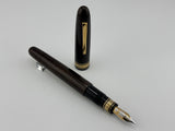 OMAS Largest Size Ogiva AM87 Olive Brown Briarwood Fountain Pen - Medium 18kt Gold Nib