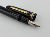 Montblanc Meisterstuck #149 (Largest) Black Resin Fountain Pen - Ultra-Flexible Medium 14C Gold Nib from Factory !!