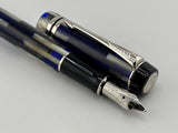Parker Duofold Special Edition International Mosaic Blue Fountain Pen - Medium 18kt Gold Nib