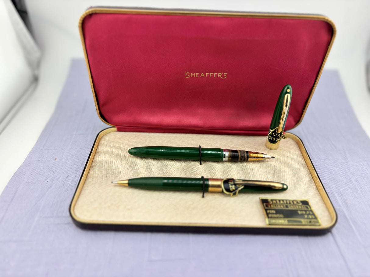 Sheaffer Snorkel set Brown  - New old stock and boxed