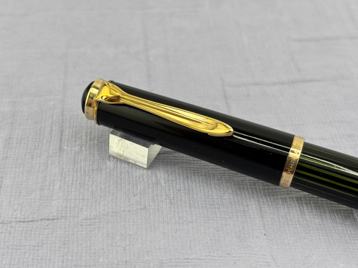 Pelikan 400 fully green barrel striped Gunter Wagner