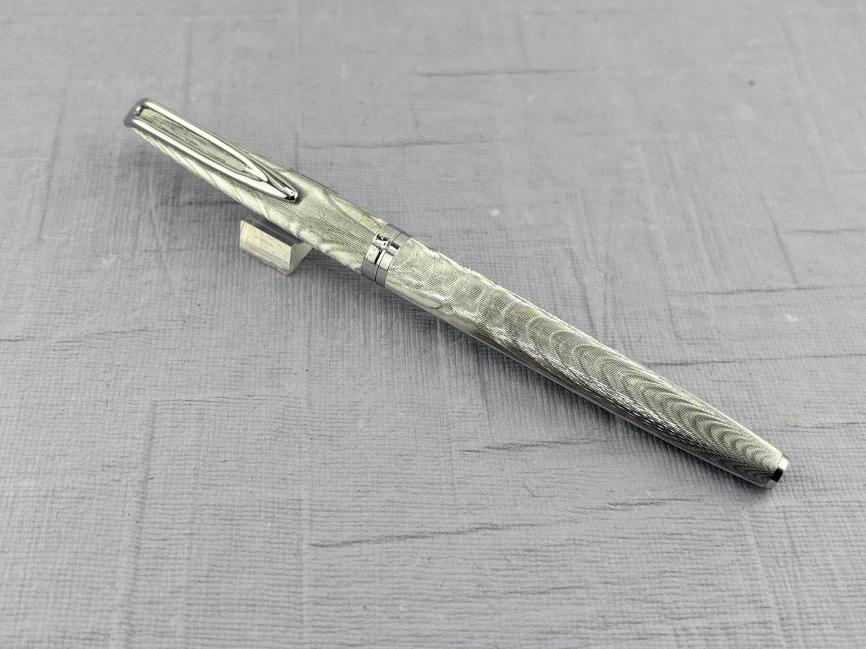 Waterman CF Silver Plaque Moire Fountain Pen