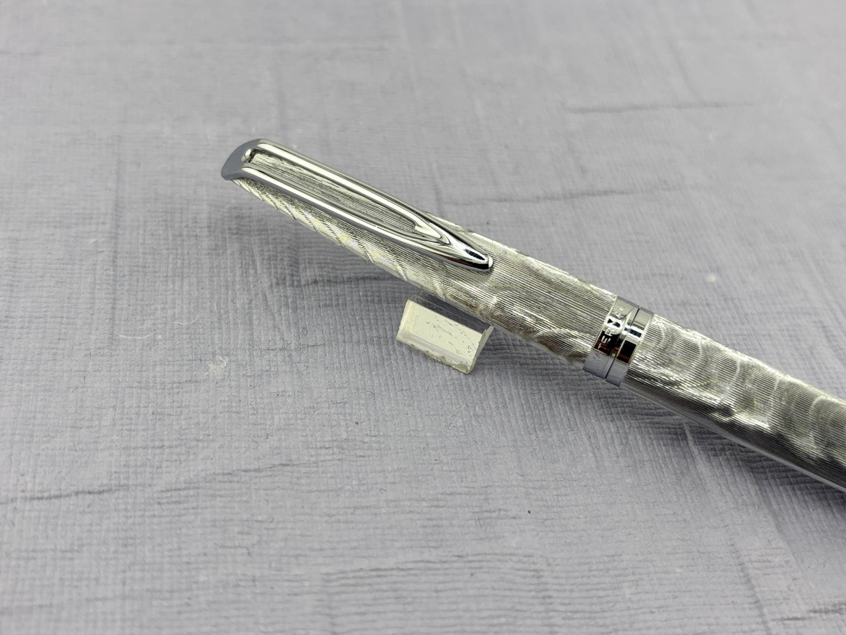 Waterman CF Silver Plaque Moire Fountain Pen