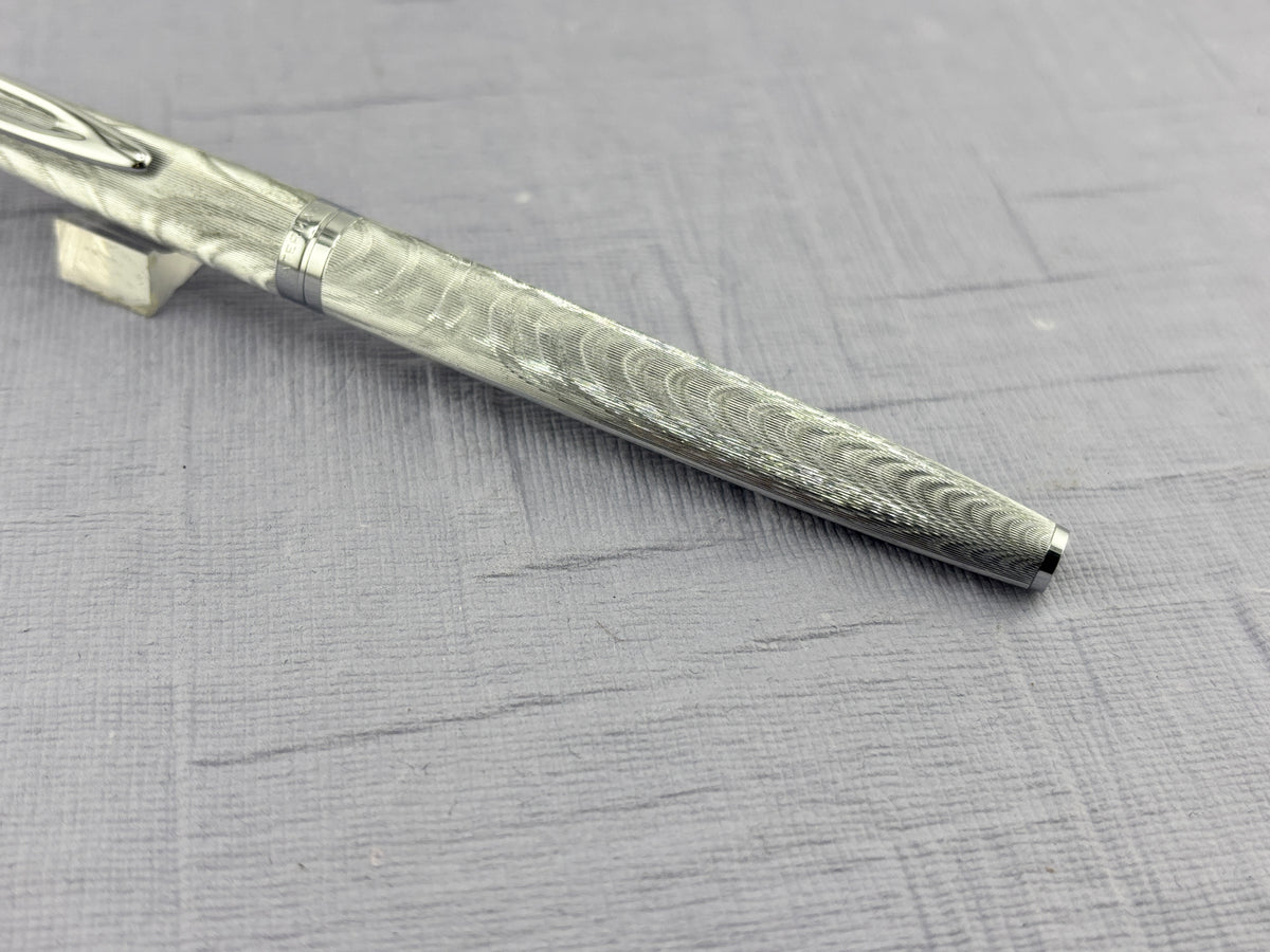 Waterman CF Silver Plaque Moire Fountain Pen