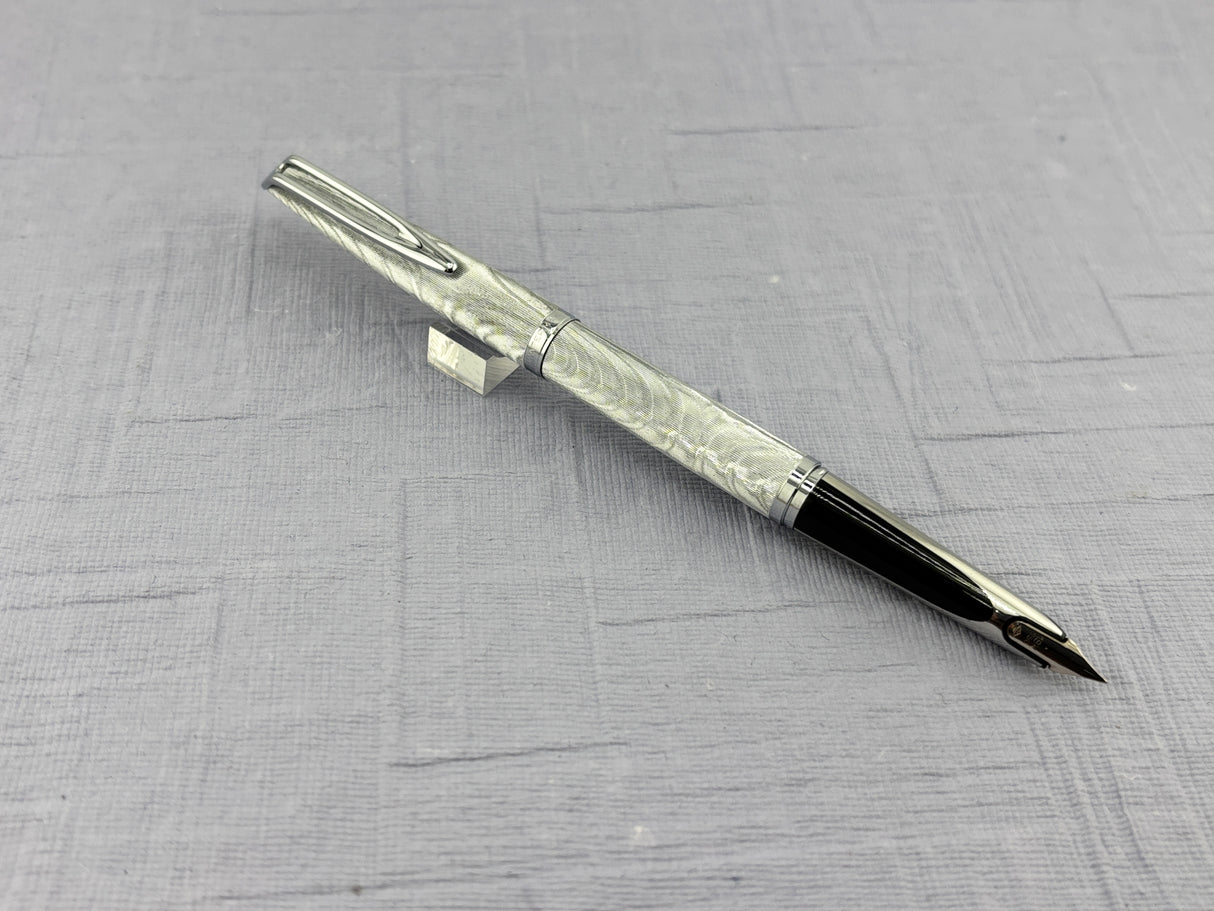 Waterman CF Silver Plaque Moire Fountain Pen