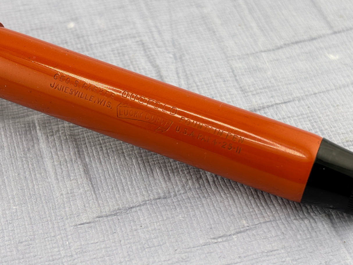 Parker Duofold Senior Orange Hard rubber Fountain Pen