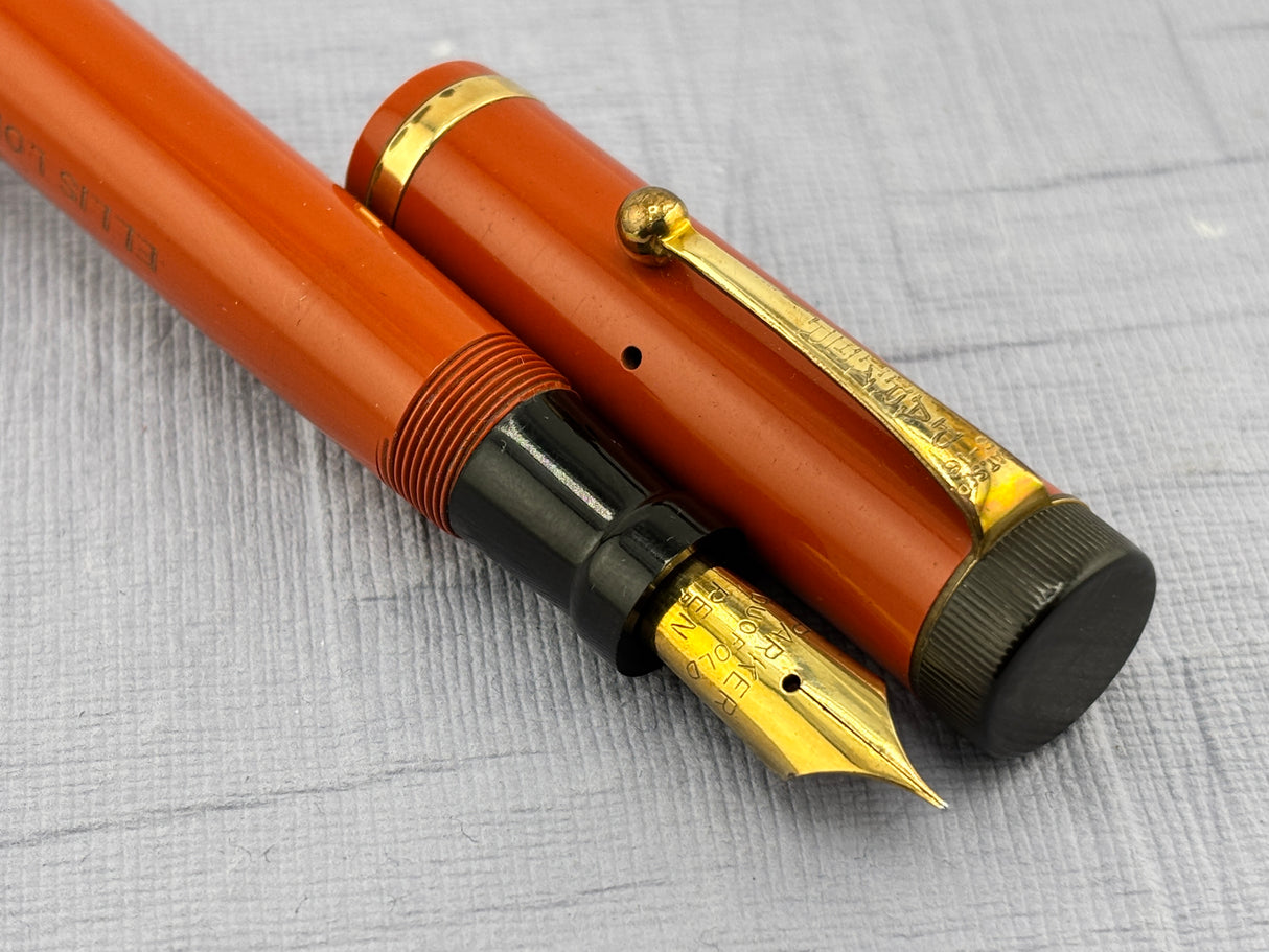Parker Duofold Senior Orange Hard rubber Fountain Pen