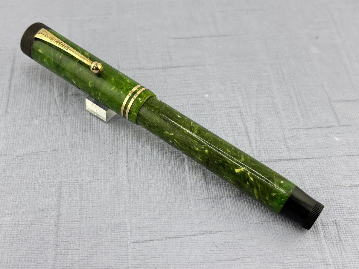 Parker Duofold Senior Flat top Green Jade  Fountain Pen