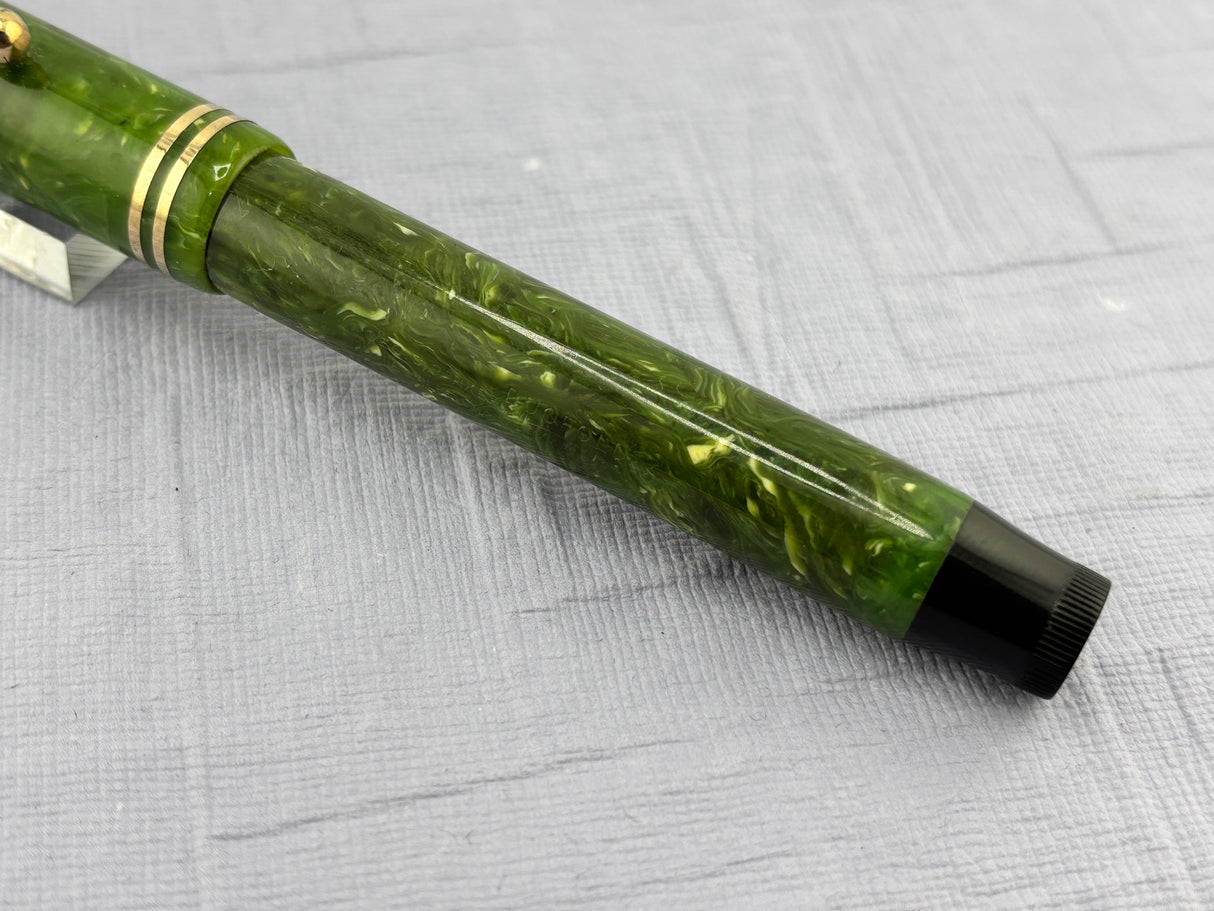 Parker Duofold Senior Flat top Green Jade  Fountain Pen