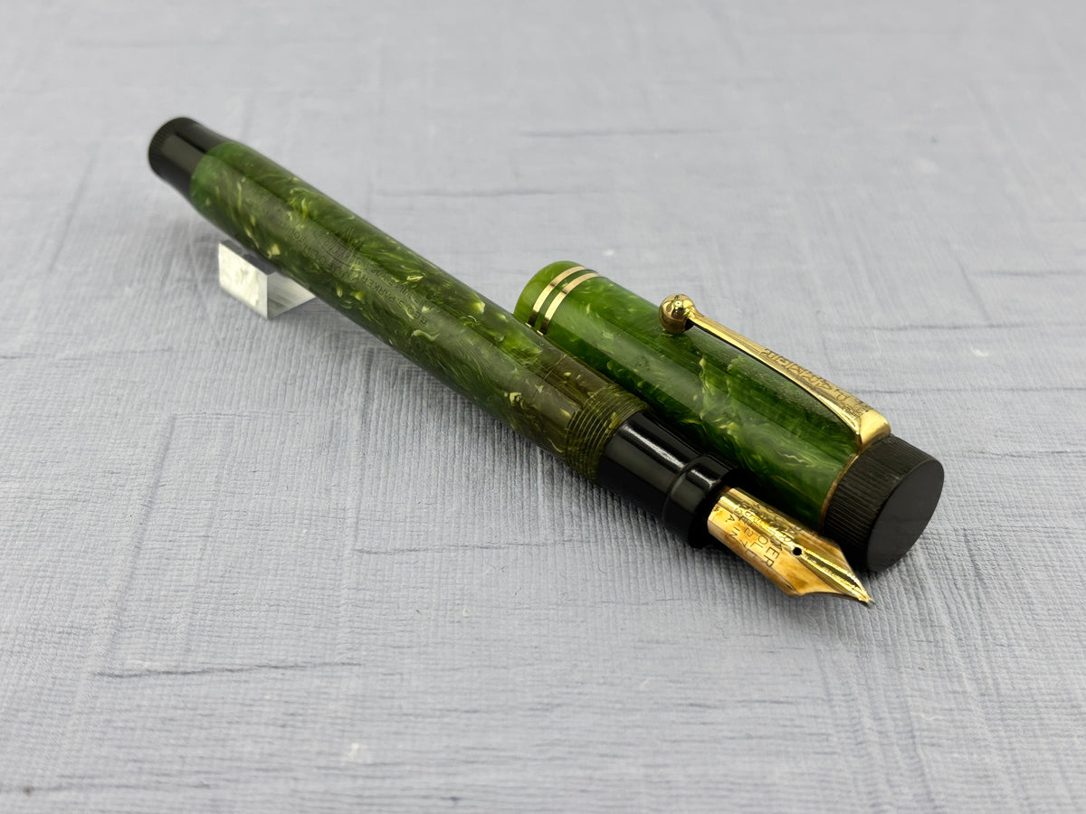 Parker Duofold Senior Flat top Green Jade  Fountain Pen