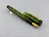 Parker Duofold Senior Flat top Green Jade  Fountain Pen