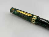 Wahl-Eversharp Oversize Doric Green Kashmir  Fountain Pen - Large #8 Semi-Flex Medium 14kt Gold Nib