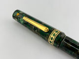 Wahl-Eversharp Oversize Doric Green Kashmir  Fountain Pen - Large #8 Semi-Flex Medium 14kt Gold Nib