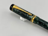 Parker Duofold Centennial Marbled Green  Fountain Pen (Circa 1990) - Medium 18kt Gold Nib