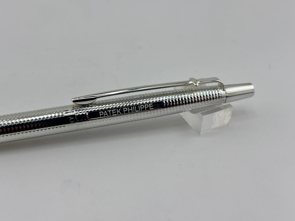 Caran d'Ache & Patek Philippe Rhodium Coated Silver Plated Guilloched Special Edition Ballpoint Pen