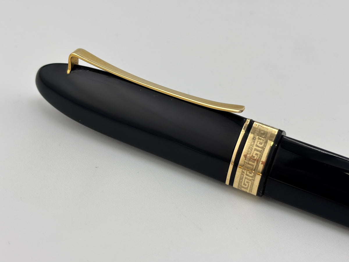 OMAS Oversized Blue/Black #360 Triangulated Fountain Pen - Broad 18kt Gold Nib