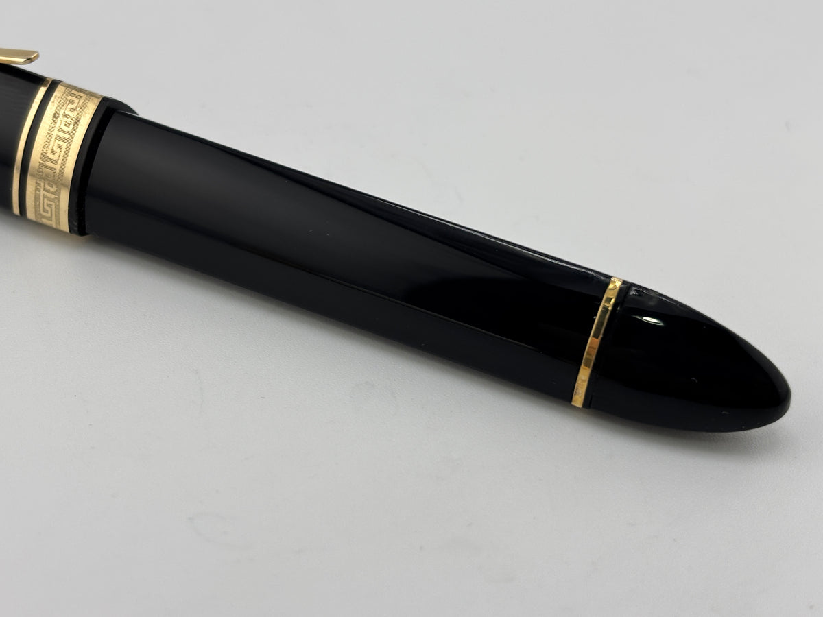 OMAS Oversized Blue/Black #360 Triangulated Fountain Pen - Broad 18kt Gold Nib