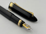 OMAS Oversized Blue/Black #360 Triangulated Fountain Pen - Broad 18kt Gold Nib