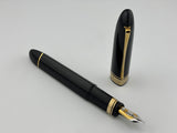 OMAS Oversized Blue/Black #360 Triangulated Fountain Pen - Broad 18kt Gold Nib