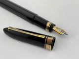 OMAS Oversized Blue/Black #360 Triangulated Fountain Pen - Broad 18kt Gold Nib