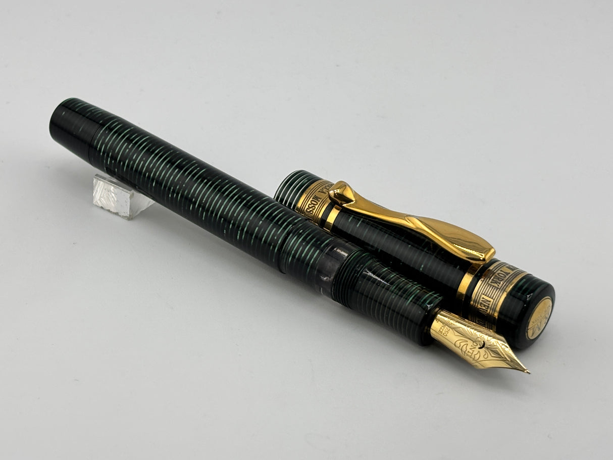 Visconti/Rebecca Moss Visconti Rebecca Moss "New York" Green (Wall Street) Celluloid Limited Edition Fountain Pen - Visconti Fine 18kt Gold Nib