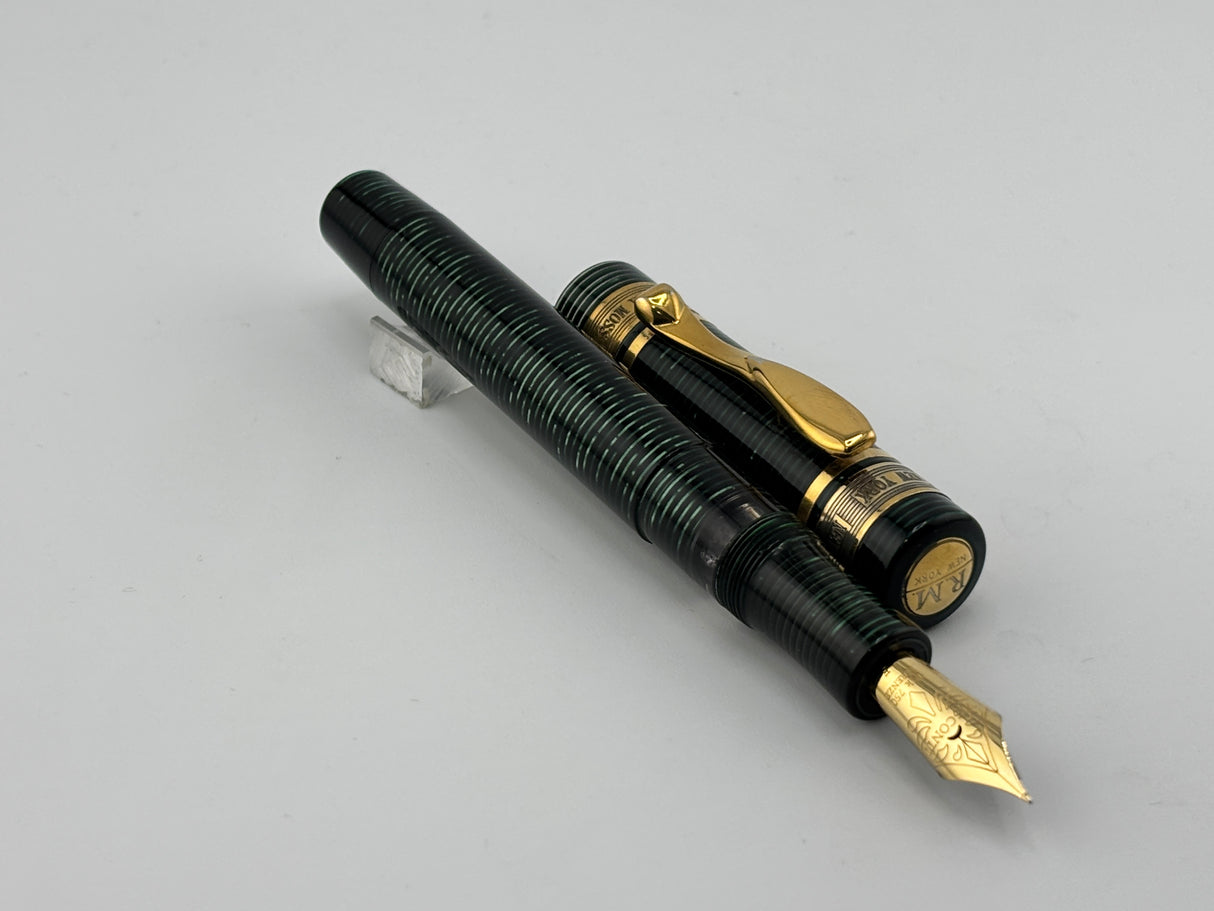 Visconti/Rebecca Moss Visconti Rebecca Moss "New York" Green (Wall Street) Celluloid Limited Edition Fountain Pen - Visconti Fine 18kt Gold Nib